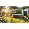 Piscine hors sol Mauritius ronde en acier imitation bois Ø370cm – Gré