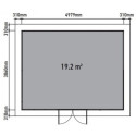 Abri de jardin en bois composite 28mm anthracite 19,22m² PREMIUM - Woodlife Garden