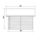 Abri de jardin en bois composite 28mm anthracite 19,22m² PREMIUM - Woodlife Garden