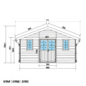 Abri de jardin en bois composite 28mm anthracite 19,22m² PREMIUM - Woodlife Garden