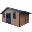 Abri de jardin en bois composite 28mm aspect bois 19,22m² PREMIUM - Woodlife Garden