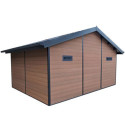 Abri de jardin en bois composite 28mm aspect bois 19,22m² PREMIUM - Woodlife Garden