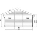 Abri de jardin en bois composite 28mm aspect bois 19,22m² PREMIUM - Woodlife Garden