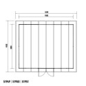 Abri premium bois composite double pente 19,22m² marron Woodlife Garden