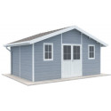 Abri de jardin en bois composite 28mm gris clair 19,22m² PREMIUM - Woodlife Garden