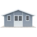 Abri de jardin en bois composite 28mm gris clair 19,22m² PREMIUM - Woodlife Garden