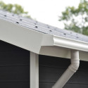 Abri de jardin en bois composite 28mm gris clair 19,22m² PREMIUM - Woodlife Garden