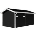 Abri de jardin + terrasse en bois composite 28mm anthracite 15m² PREMIUM - Woodlife Garden
