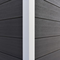 Abri de jardin + terrasse en bois composite 28mm anthracite 15m² PREMIUM - Woodlife Garden