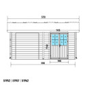Abri de jardin + terrasse en bois composite 28mm anthracite 15m² PREMIUM - Woodlife Garden