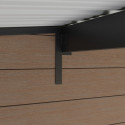Abri de jardin + terrasse en bois composite 28mm aspect bois 15m² PREMIUM - Woodlife Garden