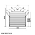 Abri de jardin + terrasse en bois composite 28mm aspect bois 15m² PREMIUM - Woodlife Garden