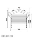 Abri de jardin + terrasse en bois composite 28mm gris clair 15m² PREMIUM - Woodlife Garden