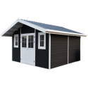 Abri de jardin en bois composite 28mm anthracite 14,75m² PREMIUM - Woodlife Garden