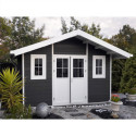 Abri de jardin en bois composite 28mm anthracite 14,75m² PREMIUM - Woodlife Garden