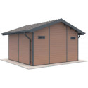 Abri de jardin en bois composite 28mm aspect bois 14,75m² PREMIUM - Woodlife Garden