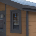 Abri de jardin en bois composite 28mm aspect bois 14,75m² PREMIUM - Woodlife Garden
