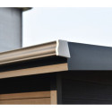 Abri de jardin en bois composite 28mm anthracite 12m² PREMIUM toit monopente - Woodlife Garden