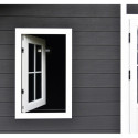 Abri de jardin en bois composite 28mm anthracite 12m² PREMIUM toit monopente - Woodlife Garden