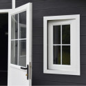 Abri de jardin en bois composite 28mm anthracite 12m² PREMIUM toit monopente - Woodlife Garden