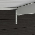 Abri de jardin en bois composite 28mm anthracite 12m² PREMIUM toit monopente - Woodlife Garden