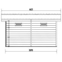 Abri de jardin en bois composite 28mm anthracite 12m² PREMIUM toit monopente - Woodlife Garden