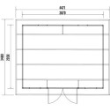Abri de jardin en bois composite 28mm anthracite 12m² PREMIUM toit monopente - Woodlife Garden