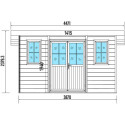 Abri de jardin en bois composite 28mm anthracite 12m² PREMIUM toit monopente - Woodlife Garden