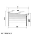 Abri de jardin en bois composite 28mm anthracite 12m² PREMIUM toit monopente - Woodlife Garden