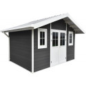 Abri de jardin en bois composite 28mm anthracite 10,71m² PREMIUM - Woodlife Garden