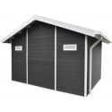 Abri de jardin en bois composite 28mm anthracite 10,71m² PREMIUM - Woodlife Garden