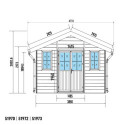 Abri de jardin en bois composite 28mm anthracite 10,71m² PREMIUM - Woodlife Garden