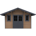 Abri de jardin en bois composite 28mm aspect bois 10,71m² PREMIUM - Woodlife Garden