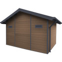 Abri de jardin en bois composite 28mm aspect bois 10,71m² PREMIUM - Woodlife Garden