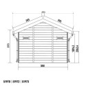 Abri de jardin en bois composite 28mm aspect bois 10,71m² PREMIUM - Woodlife Garden