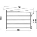 Abri de jardin en bois composite 28mm gris clair 12m² PREMIUM toit plat - Woodlife Garden