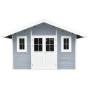 Abri de jardin en bois composite 28mm gris clair 10,71m² PREMIUM - Woodlife Garden