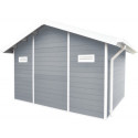 Abri de jardin en bois composite 28mm gris clair 10,71m² PREMIUM - Woodlife Garden