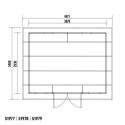 Abri de jardin en bois composite 28mm gris clair 12m² PREMIUM toit plat - Woodlife Garden