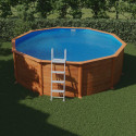 Piscine hors sol Mauritius ronde en acier imitation bois Ø480cm – Gré