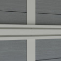 Abri de jardin en bois composite 28mm gris clair 10,71m² PREMIUM - Woodlife Garden