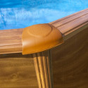 Piscine hors sol Mauritius ronde en acier imitation bois Ø480cm – Gré