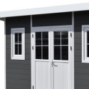 Abri de jardin en bois composite 28mm anthracite 14,90m² PREMIUM toit plat - Woodlife Garden
