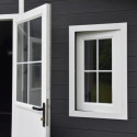 Abri de jardin en bois composite 28mm anthracite 14,90m² PREMIUM toit plat - Woodlife Garden