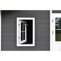 Abri de jardin en bois composite 28mm anthracite 14,90m² PREMIUM toit plat - Woodlife Garden