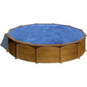 Piscine hors sol Mauritius ronde en acier imitation bois Ø570cm – Gré