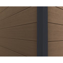 Abri de jardin en bois composite 28mm aspect bois 14,90m² PREMIUM toit plat - Woodlife Garden