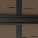 Abri de jardin en bois composite 28mm aspect bois 14,90m² PREMIUM toit plat - Woodlife Garden