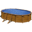 Piscine hors sol Mauritius ovale en acier imitation bois 527x327cm – Gré