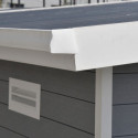 Abri de jardin en bois composite 28mm gris clair 14,90m² PREMIUM toit plat - Woodlife Garden